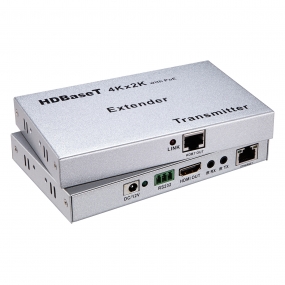 100M ultrathin HDBT Extender Support HD BaseT/4Kx2K/PoE/RS232/Bi-directional IR