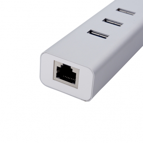 USB 3.1 to 3-Port USB 3.0 Hub with Ethernet Adapter