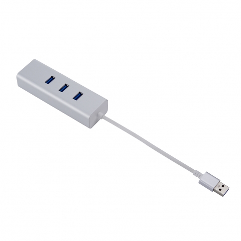 USB 3.1 to 3-Port USB 3.0 Hub with Ethernet Adapter