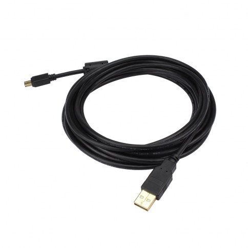 High Speed 15-Feet USB 2.0 A Male to Mini 5pin Male 28/24AWG Cable with Ferrite Core