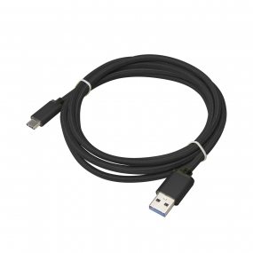 USB 3.1 Type-C to USB 3.0 A Male  Nylon weave Cable - 3.3 Feet-Black