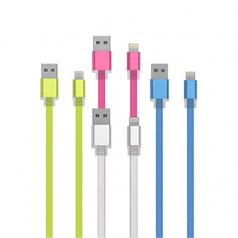 Flat Apple Lightning to USB Cable for iPhone 6s 6 Plus 5s 5c 5 iPad Pro Air 2