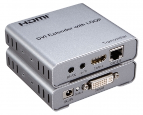 50m DVI Extender with Loop-out over Cat5e/Cat6 kabel with Bi-directional IR control,EDID,rj45