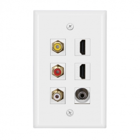 Combined 3xRCA 2xHDMI  and 1 port  3.5MM Wall Plate