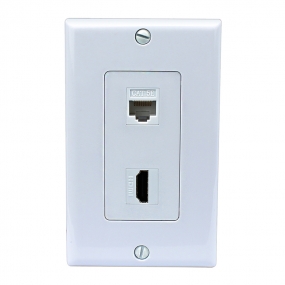 Multi Panel 1 Cat5e Ethernet and 1 HDMI Wall Plates