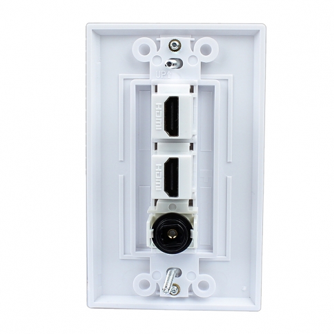 Combination Removable 2 Port HDMI and 1 Port Toslink Wall Plates