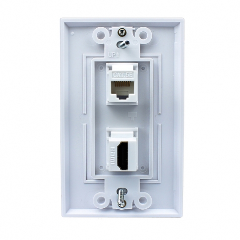 Multi Panel 1 Cat5e Ethernet and 1 HDMI Wall Plates