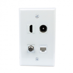 Combination 1 Port HDMI and 1 Port Toslink &1 port TV F type &1 port cat5e wall plate covers