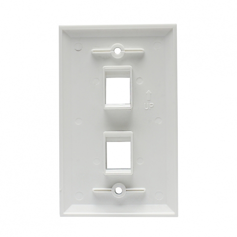 (5 Pack) Wall Plate with 2-Port Keystone Jack in White