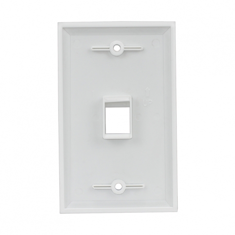 (5 Pack) Wall Plate with 1-Port Keystone Jack in White