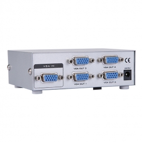 4 Port VGA Video Splitter - 1 in to 4 Out - 1 PC to 4 Monitors