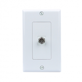 New Removable 1 Port Coax Cable TV F Type Wall Plate