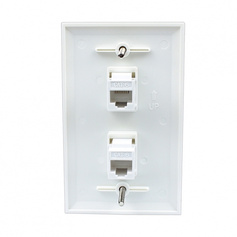 New 2 Port Cat6 Female-Female Wall Plates