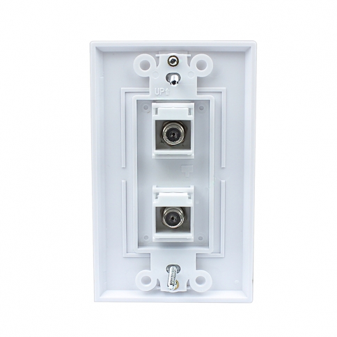 New easy Removable installation 2 Port Coax Cable TV F Type Wall Plate