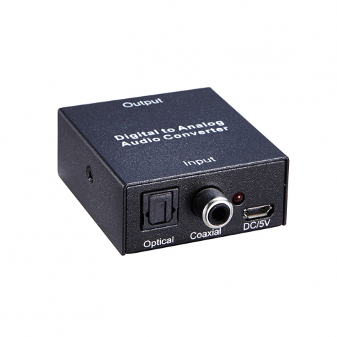 Digital to Analog audio converter Support optical/coaxial input 3.5mm audio and R/L output