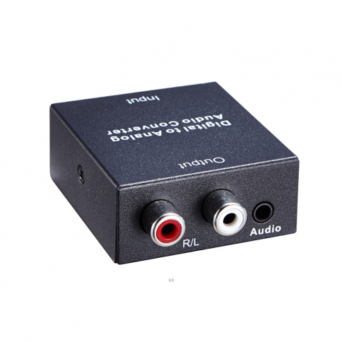 Digital to Analog audio converter Support optical/coaxial input 3.5mm audio and R/L output