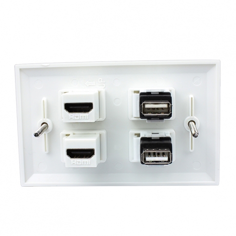 Multi Panel include 2 port HDMI and 2 port USB wall plates