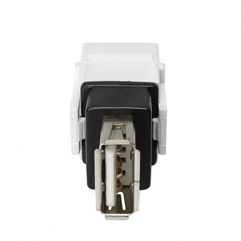 AllSmartLife® USB 2.0 Keystone Jack Female to Female Coupler Adapter - White