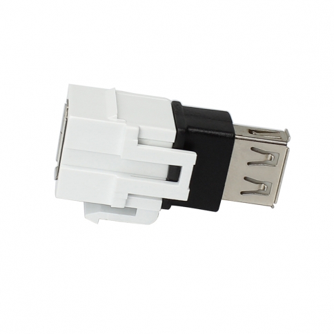 AllSmartLife® USB 2.0 Keystone Jack Female to Female Coupler Adapter - White