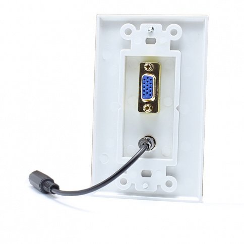 1 Vga and 3.5mm jack cable Home Theater system Wall plate For USA