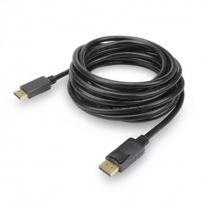 16ft/5m DP Cable Male to Male with Gold-plated Connector-Black