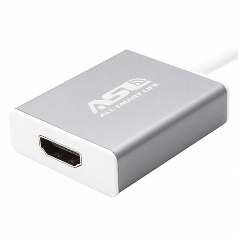 Type C to HDMI Adapter 4K ith Aluminum Case Supporting 4K HDTV for New 12 Inch Macbook- Grey