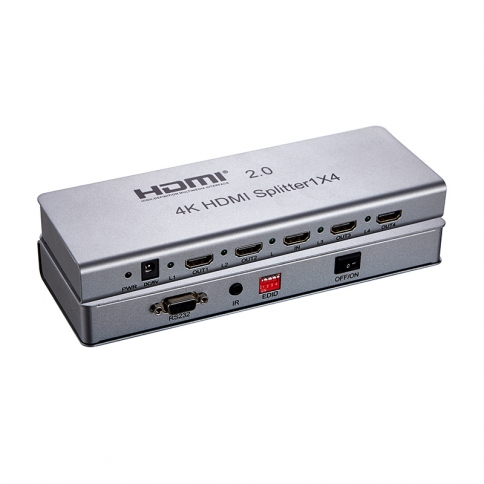 1X4 HDMI 2.0 splitter Support 4K/IR extension/EDID management / RS232