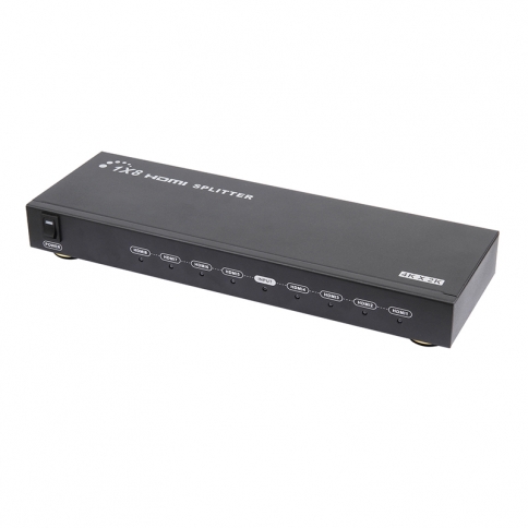 Ultra HD HDMI 1.4 Splitter 1 in 8 out Amplified Powered Splitter Support Full 4Kx2K 1080P 3D Mode