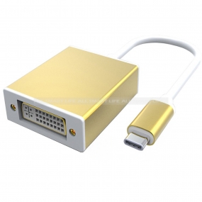 USB 3.1 Type C to DVI Adapter 1080P With Aluminum case (USB-C) for Apple New Macbook /Chromebook