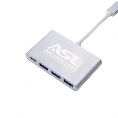 Allsmartlife USB-C Multiport Adapter, Type C to 3-Port USB 3.0 data Hub support charging the New Macbook and data transfer for the New Macbook, New Chromebook Pixel and Other USB-C(Type-C) Devices