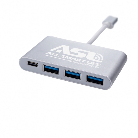 Allsmartlife USB-C Multiport Adapter, Type C to 3-Port USB 3.0 data Hub support charging the New Macbook and data transfer for the New Macbook, New Chromebook Pixel and Other USB-C(Type-C) Devices