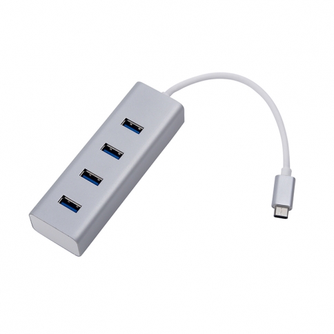 Allsmartlife USB-C to 4-Port USB 3.0 Hub for USB Type-C Devices Including the new MacBook,Google Computer