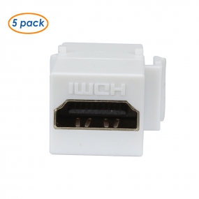 AllSmartLife® 5-Pack HDMI Keystone Jack Gold-Plated Insert Inline Coupler