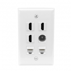 Multifunction 3 Port HDMI and 1 Port Toslink and 2 port CAT6 wall plate