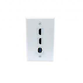 Combination Removable 2 Port HDMI and 1 Port USB 3.0 Wall Plates