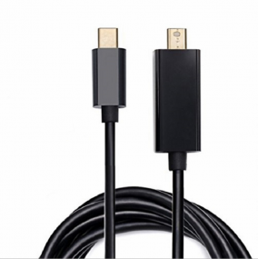 AllSmartLife USB C Type to Mini DisplayPort/Mini DP  Cable With  for Apple New Macbook,Black